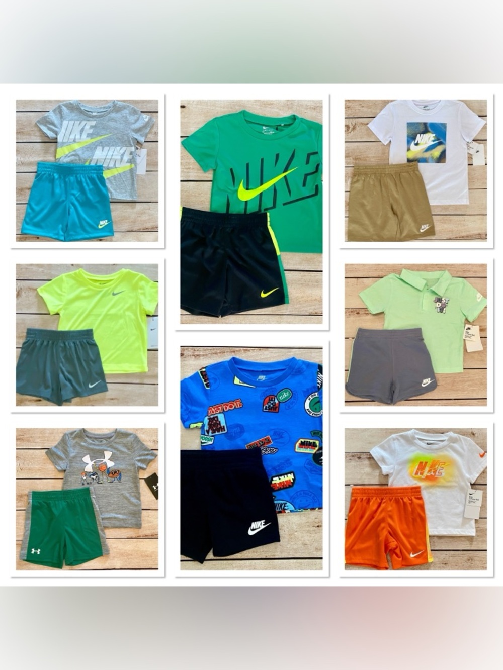 Nike & Under Armour Kids' T-Shirt and Short Sets Pick 4 Size 12M NWT
